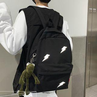 Bolt Print Canvas Backpack