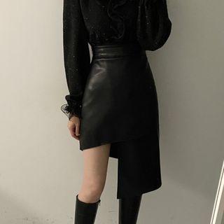 Asymmetric Pu Skirt