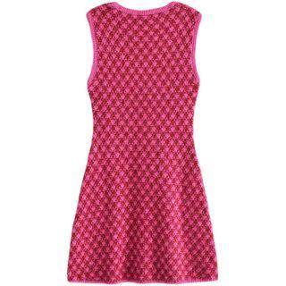 Sleeveless Plaid Knit Mini A-line Dress