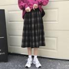 Woolen Plaid Skirt As Shown In Figure - One Size