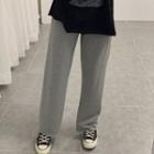 Straight-leg Pants Gray - One Size