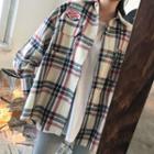 Applique Plaid Shirt As Shown In Figure - One Size