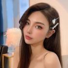 Set Of 2 : Heart Alloy Hair Pin (assorted Designs) Set - Silver - One Size