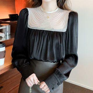 Velvet Beaded Blouse