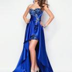 Sweetheart Neckline Embellished High-low Evening Gown