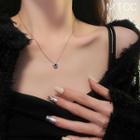 Star Glaze Pendant Alloy Necklace Silver - One Size