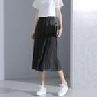 Asymmetric Chiffon A-line Midi Skirt