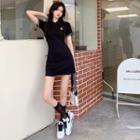 Embroider Bear A-line Mini Dress