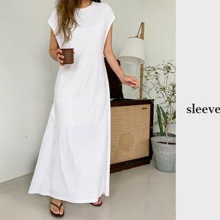 Wrap-back Maxi T-shirt Dress