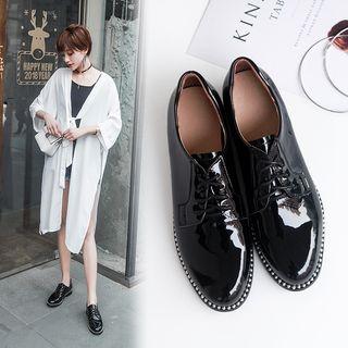 Patent Lace-up Derby Shoes