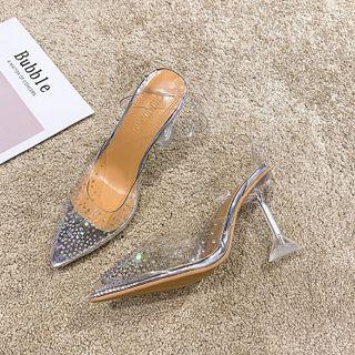 High-heel Pvc Sandals (various Designs)