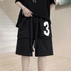 Number Print Loose Fit Shorts