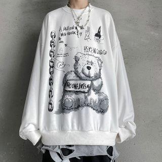 Oversize Sweatshirt Long-sleeve Top