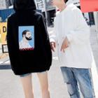 Couple Matching Hooded Printed Pullover