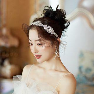 Rhinestone Wedding Headband / Earring