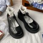 Platform Heart Buckle Mary Jane Shoes