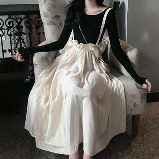 Open Tie-back Boatneck T-shirt / Jumper Skirt