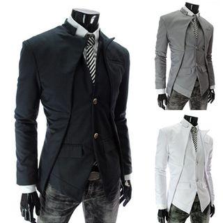 Asymmetrical Double-buttoned Blazer