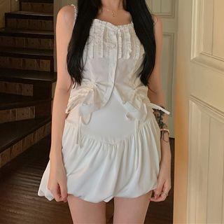 Ruffle Camisole Top / A-line Skirt
