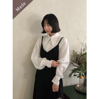 Spaghetti-strap Long Pinafore Dress