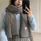 Tasseled Houndstooth Scarf