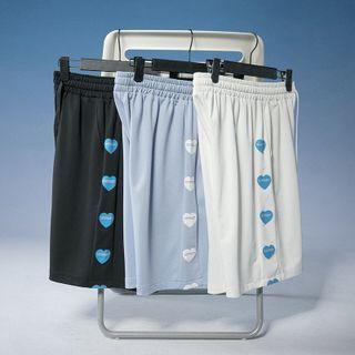 Heart Print Wide Leg Sweatpants