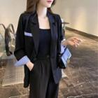 Single Breasted Blazer + High-waist Pants