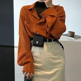 Plain Shirt Orange - One Size