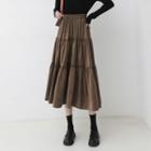 Paneled Midi A-line Dress