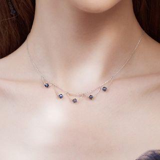 925 Sterling Silver Bead Layered Necklace As Shown In Figure - One Size