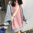Two-tone Hoodie Pink & Gray - One Size