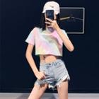 Tie-dyed Crop T-shirt