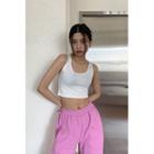 Basic U-neck Cropped Tank Top