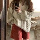 Chunky Knit Sweater / Shorts