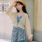 Ruffled Long-sleeve Light Jacket