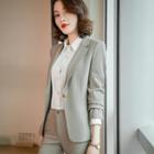 One-button Blazer / Shirt / Mini Pencil Skirt / Dress Pants