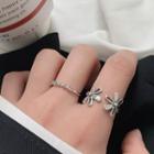 Flower Sterling Silver Open Ring Ring - S925 Sterling Silver - Silver - One Size