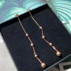 Bead Stainless Steel Dangle Earring 1 Pair - Rose Gold - One Size