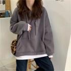 Plain Hoodie Dark Gray - One Size