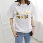 L Me Letter-printed T-shirt