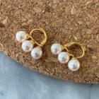 Pearl Stainless Steel Earring 1 Pair - Earrings - Gold - One Size
