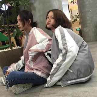 Color Panel Bomber Jacket