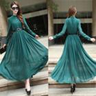 Long-sleeve Evening Gown