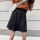 High-waist Slit Wide-leg Shorts