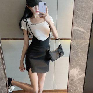 Square-neck T-shirt / Mini Jumper Dress