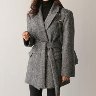 Single-breasted M Lange Jacket With Sash