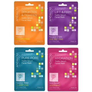 Andalou Naturals - Hydro Serum Facial Mask 6pc (4 Types)