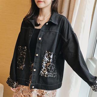Sequin Denim Jacket