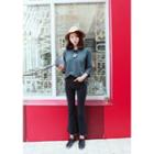 Fray-hem Boot-cut Pants