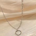 Hoop Chain Necklace 1 Pc - 925 Silver - Silver - One Size